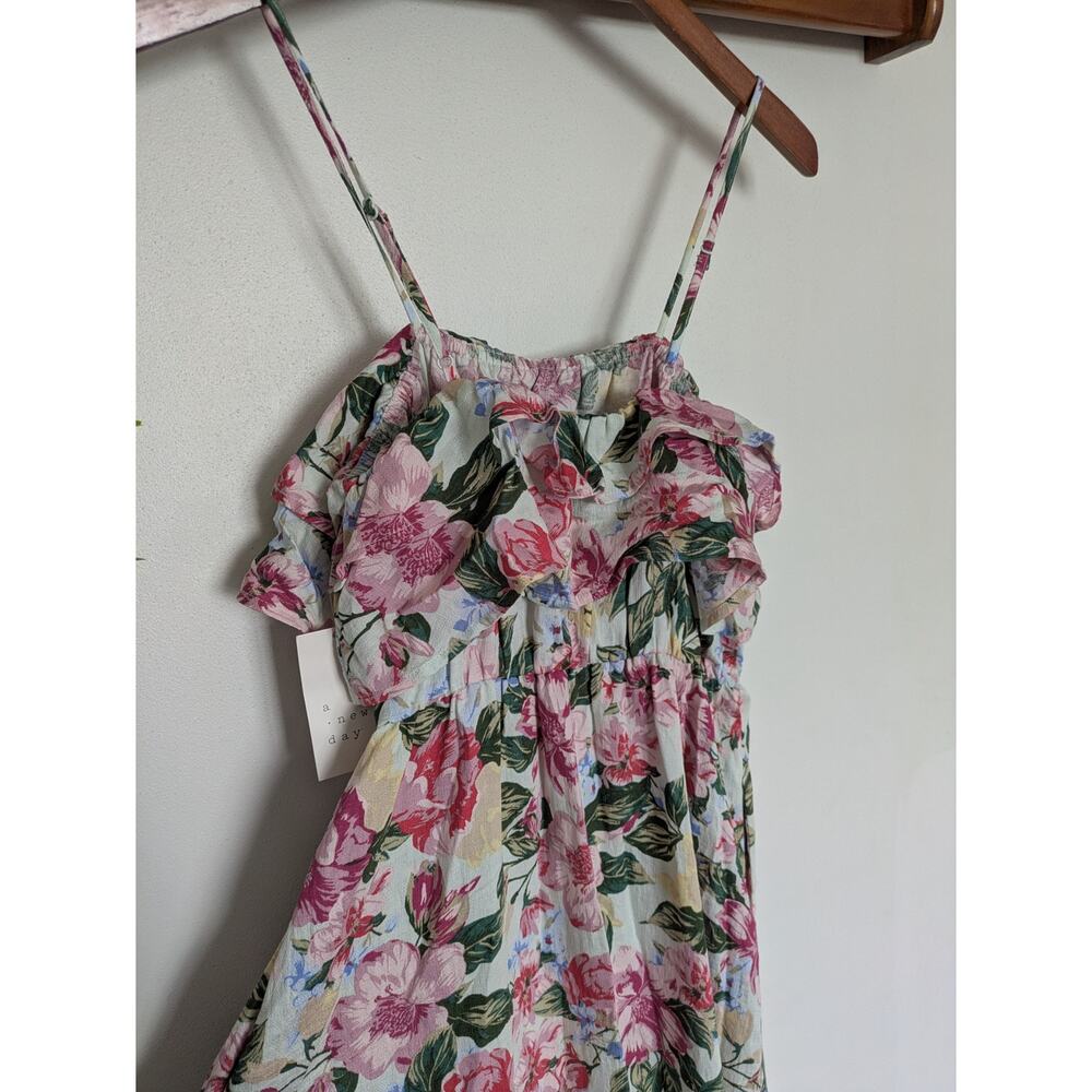 NWT A New Day Floral Ruffle Maxi Dress Tiered A-Line Sundress Cottagecore - Picture 6 of 6